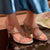 Strappy Rhinestone Embellished Genuine Leather Slim Heels Sandals