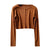 Striking Knitted Crop Top Long Sleeve Sweater