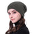 Striped Pattern Slouchy Stretch Ribbed Beanie Hats