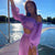 Stunning Off Shoulder Long Sleeve Swimwear Cover Up