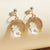 Cute and Sassy Cartoon Animal Cat Dangling Earrings