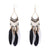 Stylish Long Feather Drop Earrings