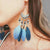 Stylish Long Feather Drop Earrings