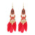 Stylish Long Feather Drop Earrings