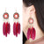 Stylish Long Feather Drop Earrings