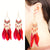 Stylish Long Feather Drop Earrings
