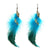 Stylish Long Feather Drop Earrings