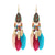 Stylish Long Feather Drop Earrings