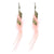 Stylish Long Feather Drop Earrings