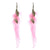 Stylish Long Feather Drop Earrings