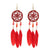 Stylish Long Feather Drop Earrings