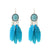 Stylish Long Feather Drop Earrings