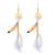 Stylish Long Feather Drop Earrings