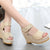 Stylish Pretty Lace Peep Toe Wedge Sandals