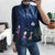 Summer Fashion 3/4 Sleeve Embroidery Casual Blouse