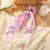 Summer Fashion Floral Print Bowknot Silk Scrunchy Elastic Hair Ties
