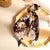 Summer Fashion Floral Print Bowknot Silk Scrunchy Elastic Hair Ties