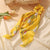 Summer Fashion Floral Print Bowknot Silk Scrunchy Elastic Hair Ties