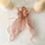 Summer Fashion Floral Print Bowknot Silk Scrunchy Elastic Hair Ties