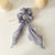Summer Fashion Floral Print Bowknot Silk Scrunchy Elastic Hair Ties