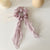 Summer Fashion Floral Print Bowknot Silk Scrunchy Elastic Hair Ties