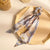 Summer Fashion Floral Print Bowknot Silk Scrunchy Elastic Hair Ties