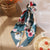 Summer Fashion Floral Print Bowknot Silk Scrunchy Elastic Hair Ties