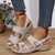 Summer Trend Floral Vegan Leather Platform Sandals