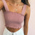 Summer Tube Lettuce Crop top With Bow Tie Strap