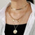 Thick Chain Layered with Multi-Style Pendant Necklace