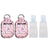 Travel Size Portable Hand Sanitizer Keychain with Refillable Bottle