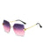 Trend-Setter Oversized Rimless Sunglasses