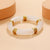 Trendy Boho Mixed Color Acrylic Curved Tube Elastic Bangle Bracelets
