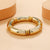 Trendy Boho Mixed Color Acrylic Curved Tube Elastic Bangle Bracelets