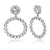 Trendy Crystal And Pearl Round Drop Earrings