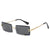 Trendy Rimless Gradient Square Sunglasses