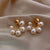 Trendy Summer Wondrous Pearl and Leaf Dangle Earrings Collection
