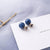 True Blue Geometric Fashion Drop Earrings