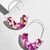 U-Shaped Marble Drop Earrings
