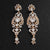 Ultra Sparkling Bridal Long Drop Rhinestone Earrings