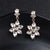 Ultra Sparkling Bridal Long Drop Rhinestone Earrings