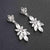 Ultra Sparkling Bridal Long Drop Rhinestone Earrings