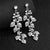 Ultra Sparkling Bridal Long Drop Rhinestone Earrings