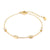 Ultra Thin Link Chain with Cross Charm Adjustable Layered Bracelets