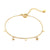 Ultra Thin Link Chain with Cross Charm Adjustable Layered Bracelets