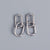 Geometric Chain Link Hoop Earrings with Detachable Oval Charms