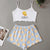 Various Styles of Cartoon Print Spaghetti Strap and Shorts Pajama Set