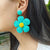 Vibrant Nature-Inspired Flower Rattan Knit Earrings