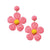 Vibrant Nature-Inspired Flower Rattan Knit Earrings