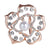 Vibrant Rhinestone and Pearl Scarf Buckle Ring